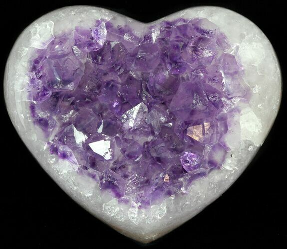 Purple Amethyst Crystal Heart - Uruguay #46200